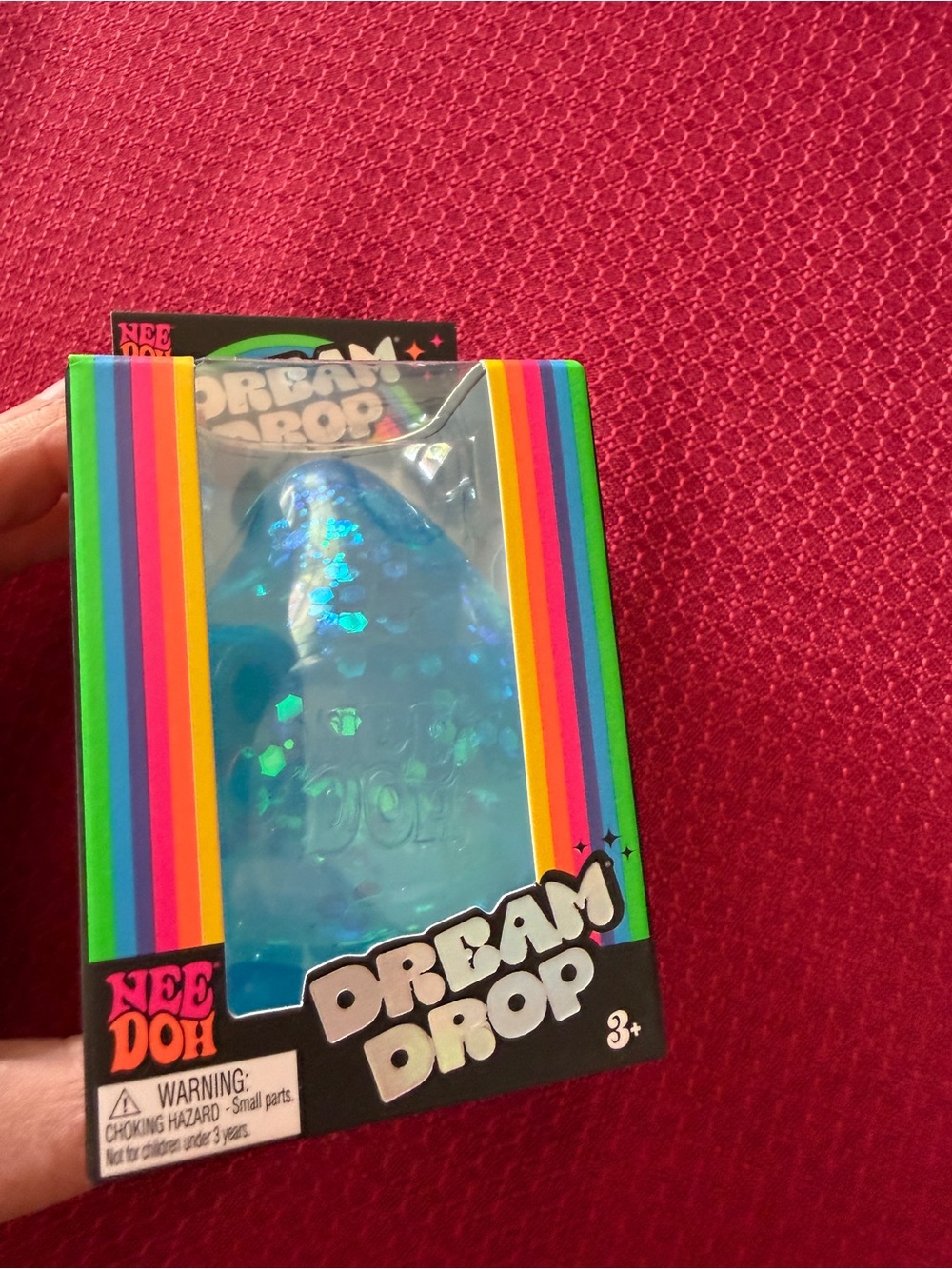 New Nee Doh Dream Drop Super Blue Glitter Squeeze Schylling Needoh Squishy Toy